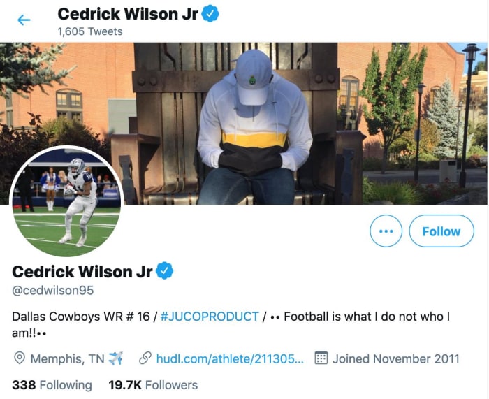 Cedrick Wilson Jr changed his number in his Twitter bio, paving the way for Micah Parsons to wear it.